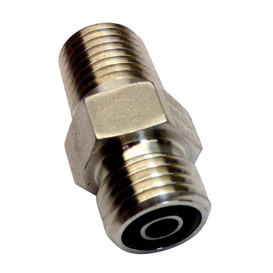Uflex Powertech Male Connector f/Autopilot to ORF Hose [UPS 4-4 FLO-SS] - Suncoast Marine & Auto Supply 