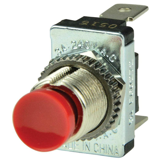 BEP Red SPST Momentary Contact Switch - OFF/(ON) [1001401] - Suncoast Marine & Auto Supply 