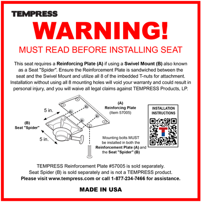 Suncoast Marine and Auto offers TEMPRESS ProBax Captain Seat with Arms (68359) Model # 20010278
