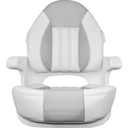 Suncoast Marine and Auto offers TEMPRESS ProBax Captain's Helm Seat with Arms (68364) (White / Gray / Pearl White) (20978136)