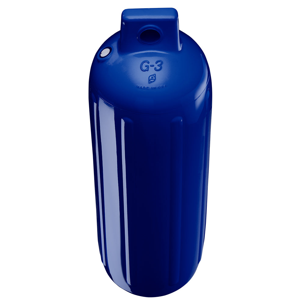 Suncoast Marine and Auto offers Polyform G-3 Twin Eye Fender 5.5" x 19" - Cobalt Blue w/Adapter [G-3 COBALT BLUE W/AIR ADAPTER]