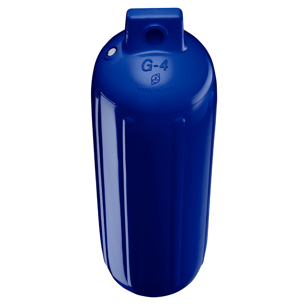 Suncoast Marine and Auto offers Polyform G-4 Twin Eye Fender 6.5" x 22" - Cobalt Blue w/Adapter [G-4 COBALT BLUE W/AIR ADAPTER]