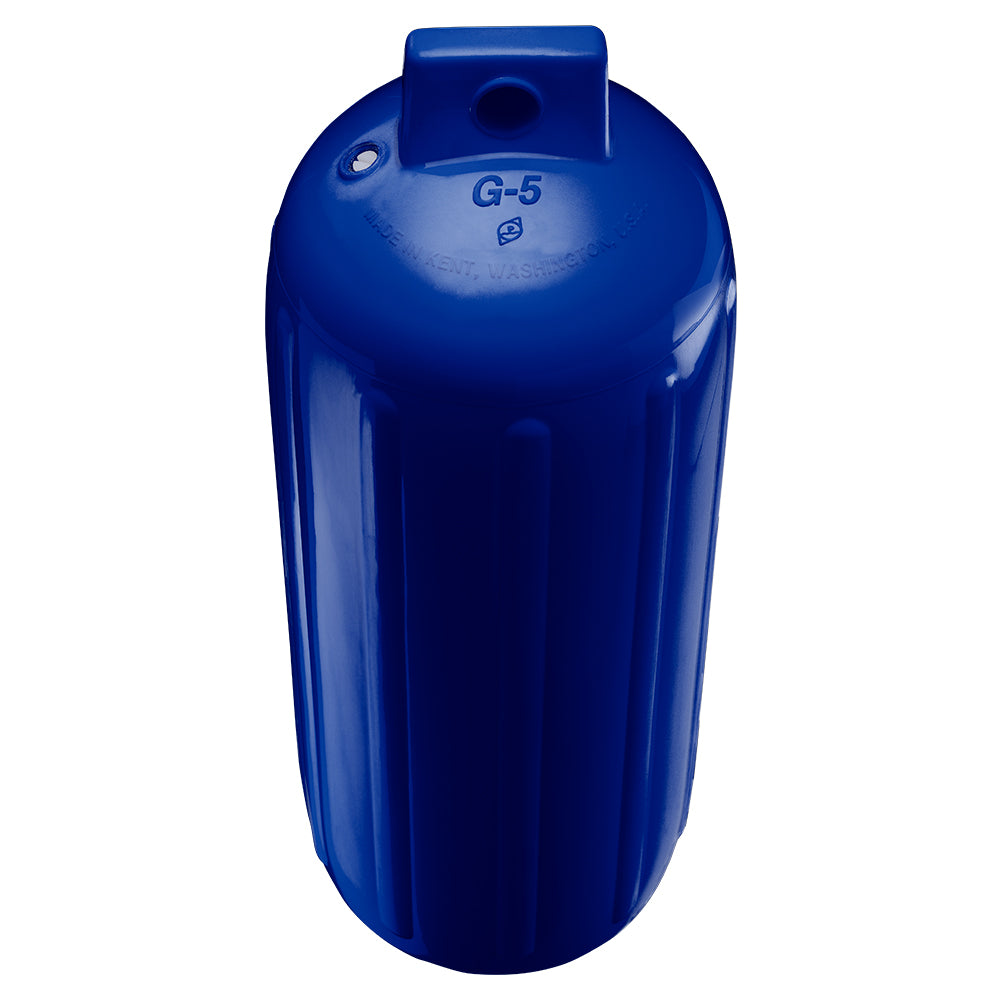 Suncoast Marine and Auto offers Polyform G-5 Twin Eye Fender 8.8" x 26.8" - Cobalt Blue w/Adapter [G-5 COBALT BLUE W/AIR ADAPTER]