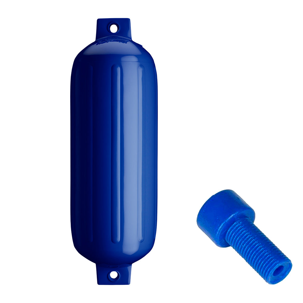 Suncoast Marine and Auto offers Polyform G-5 Twin Eye Fender 8.8" x 26.8" - Cobalt Blue w/Adapter [G-5 COBALT BLUE W/AIR ADAPTER]