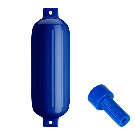 Suncoast Marine and Auto offers Polyform G-5 Twin Eye Fender 8.8" x 26.8" - Cobalt Blue w/Adapter [G-5 COBALT BLUE W/AIR ADAPTER]