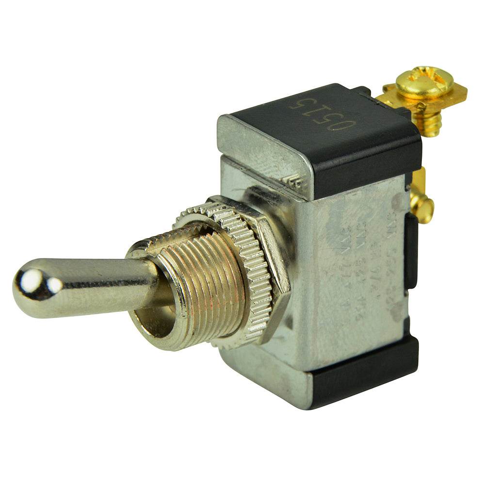 BEP SPST Chrome Plated Toggle Switch -OFF/(ON) [1002002] - Suncoast Marine & Auto Supply 