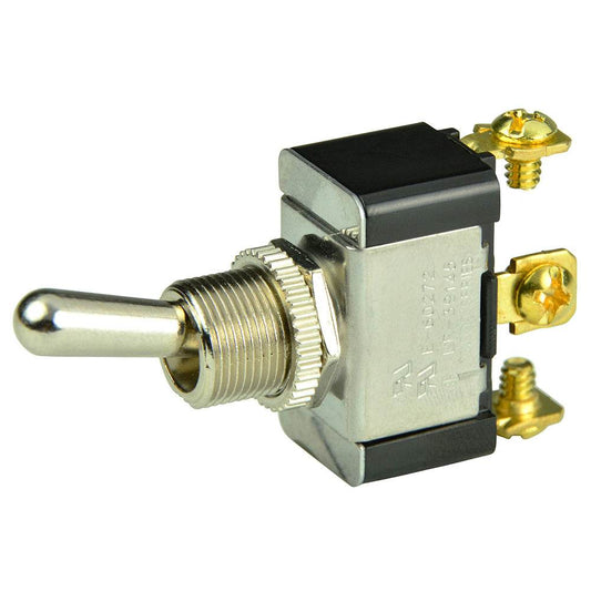BEP SPDT Chrome Plated Toggle Switch - ON/OFF/(ON) [1002015] - Suncoast Marine & Auto Supply 