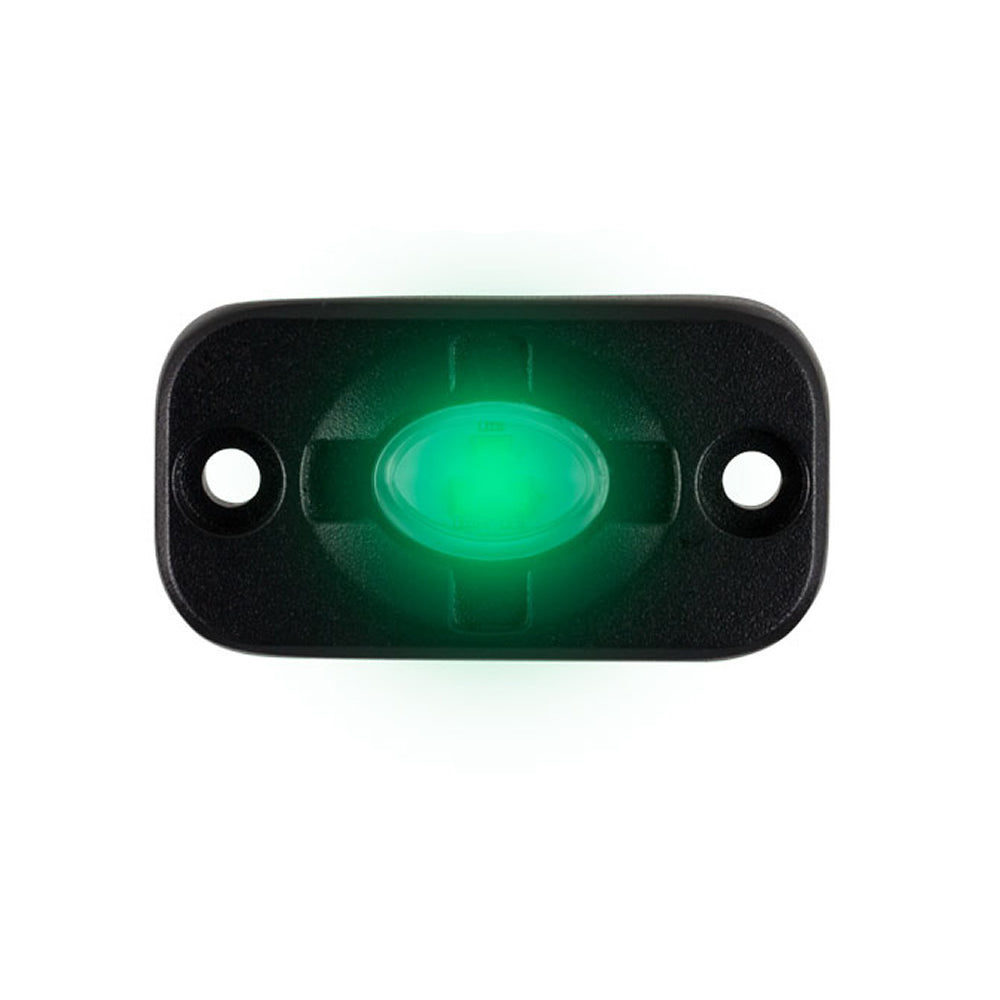 Suncoast Marine and Auto offers HEISE Auxiliary Accent Lighting Pod - 1.5" x 3" - Black/Green [HE-TL1G]