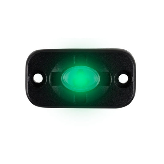 Suncoast Marine and Auto offers HEISE Auxiliary Accent Lighting Pod - 1.5" x 3" - Black/Green [HE-TL1G]