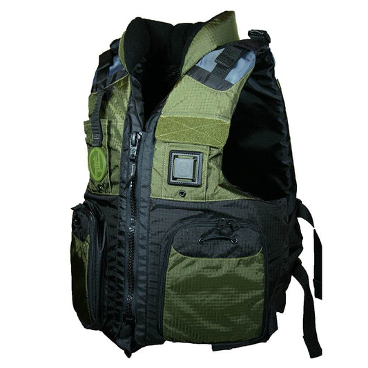 Suncoast Marine and Auto offers First Watch AV-800 Four Pocket Flotation Vest - OD Green - Large to XL [AV-800-GN-L/XL]