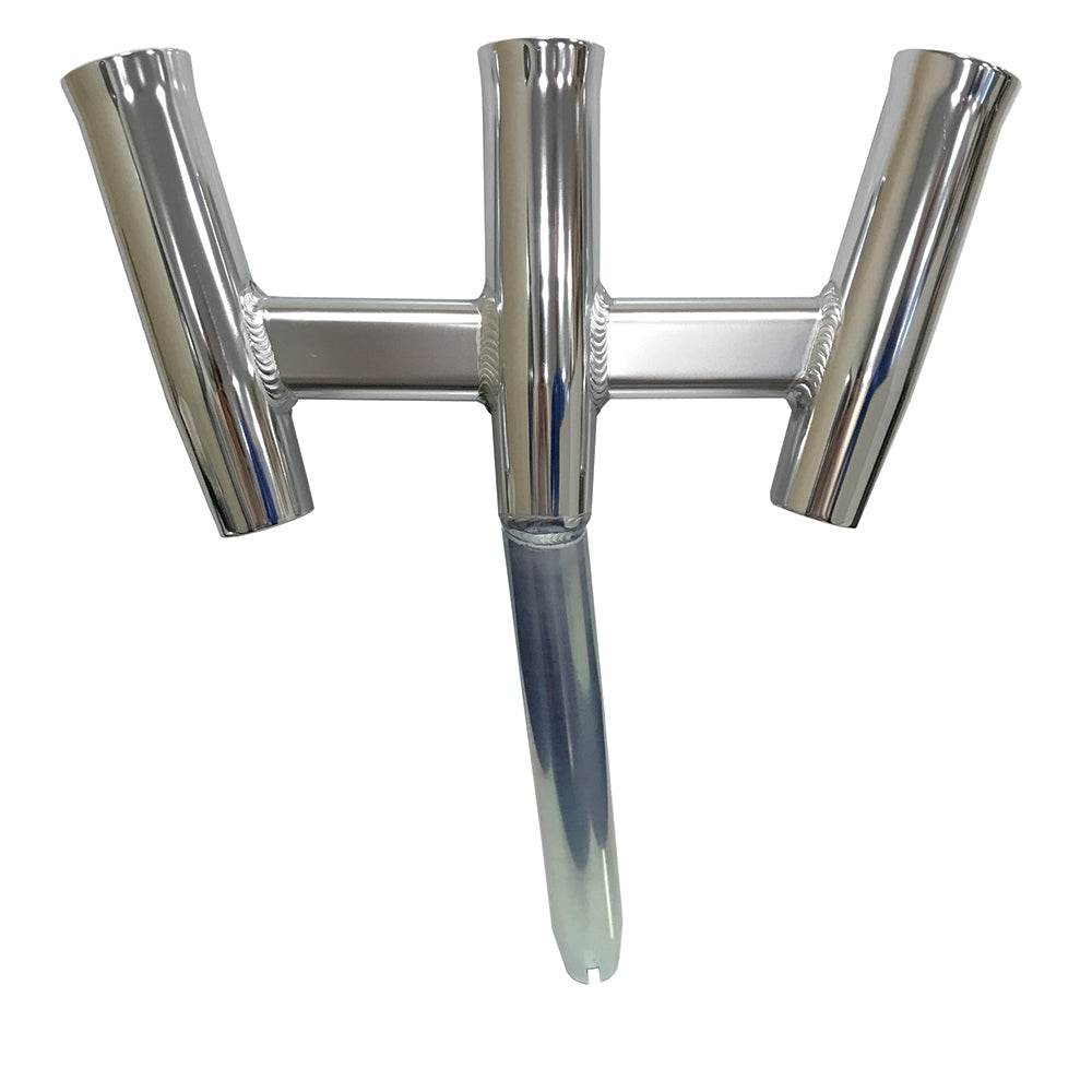Tigress GS Trident Rod Holder - Bent Butt - Polished Aluminum [88160] - Suncoast Marine & Auto Supply 