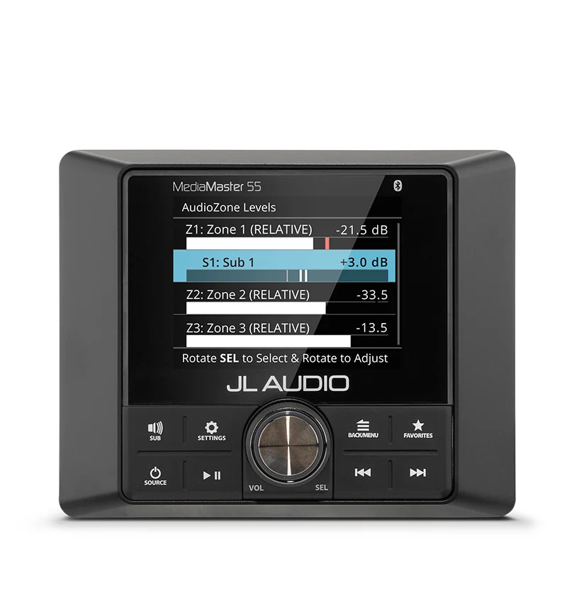 Suncoast Marine Supply offers JL Audio MM55 MediaMaster 55 Marine Digital Media Receiver with Full-Color Display