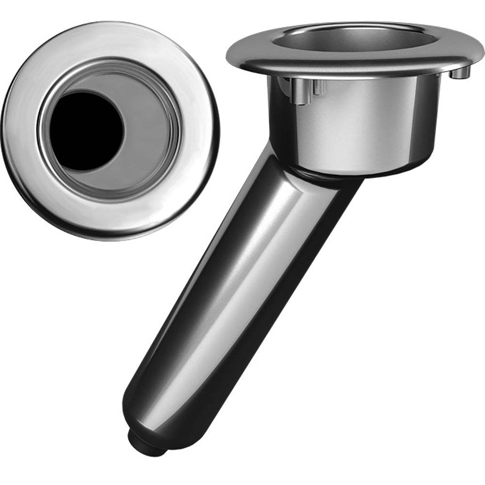 Mate Series Elite Screwless Stainless Steel 30 Rod Cup Holder - Drain - Round Top [C1030DS] - Suncoast Marine & Auto Supply 