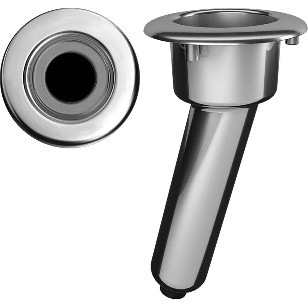 Mate Series Elite Screwless Stainless Steel 15 Rod Cup Holder - Drain - Round Top [C1015DS] - Suncoast Marine & Auto Supply 