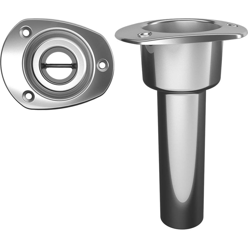 Mate Series Stainless Steel 0 Rod Cup Holder - Open - Oval Top [C2000ND] - Suncoast Marine & Auto Supply 