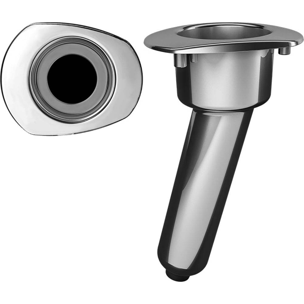 Mate Series Elite Screwless Stainless Steel 15 Rod Cup Holder - Drain - Oval Top [C2015DS] - Suncoast Marine & Auto Supply 