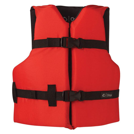 Onyx Nylon General Purpose Life Jacket - Youth 50-90lbs - Red [103000-100-002-12] - Suncoast Marine & Auto Supply 