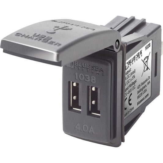 Blue Sea 1038 48V Dual USB Charger Contura Switch Mount [1038] - Suncoast Marine & Auto Supply 