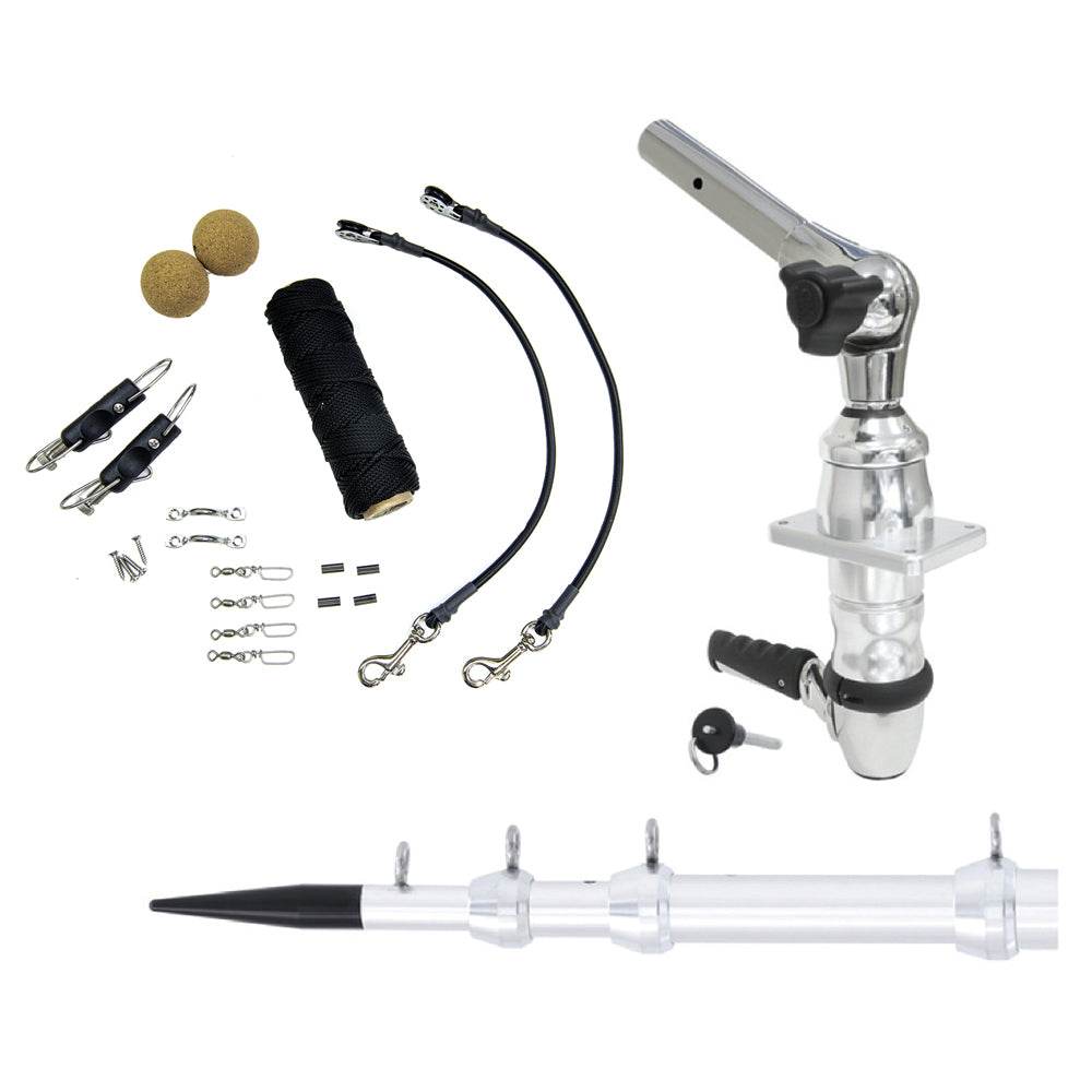 Tigress XD Top Mount System - 15 - Silver Outriggers Elite Rigging Kit [88824] - Suncoast Marine & Auto Supply 