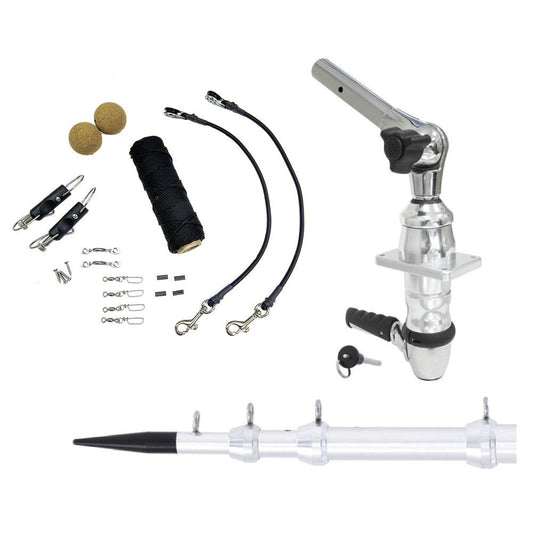 Tigress XD Top Mount System - 15 - Silver Outriggers Elite Rigging Kit [88824] - Suncoast Marine & Auto Supply 