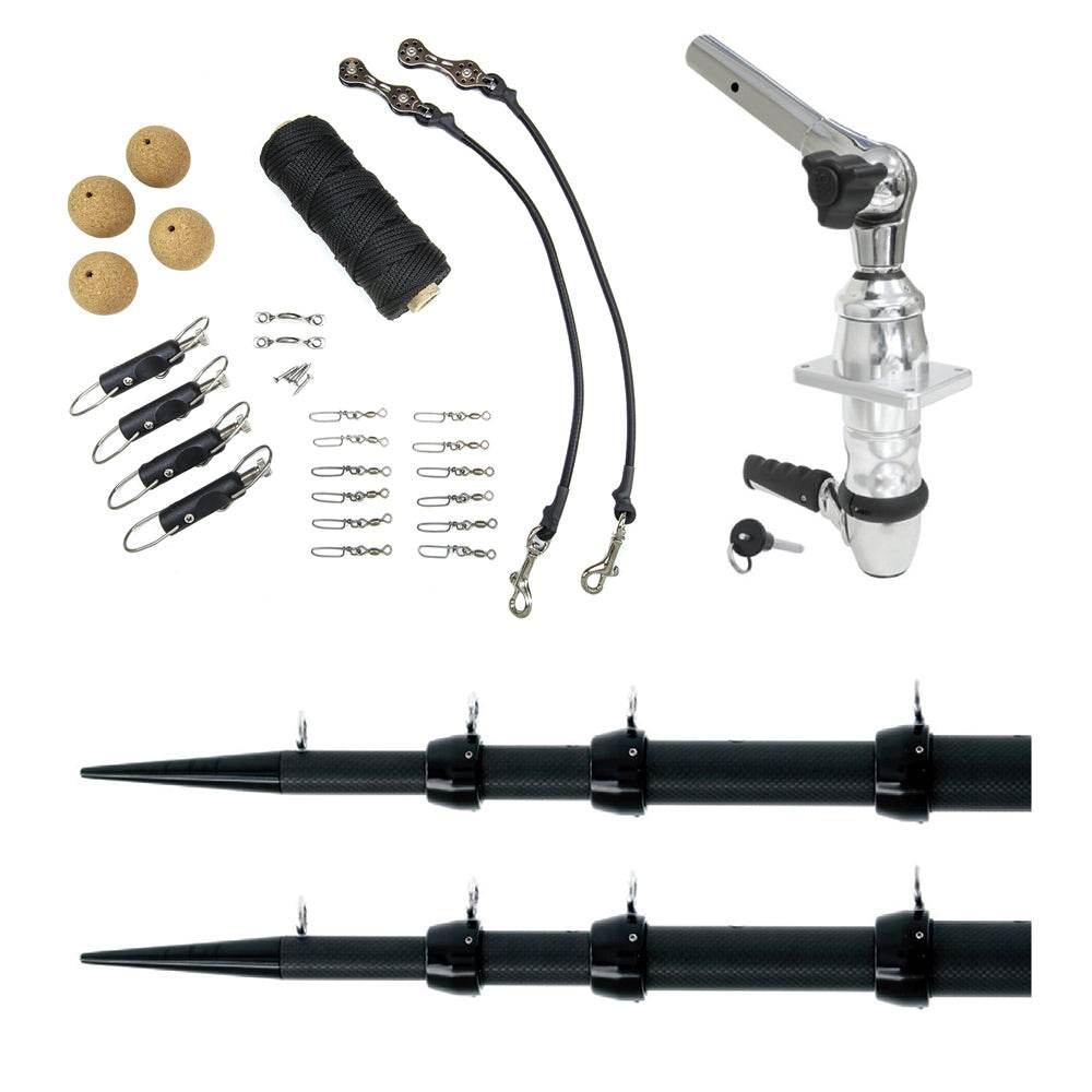 Tigress XD Top Mount System - 18 Carbon Fiber Black/Black Ultimate Rigging Kit [88679-00] - Suncoast Marine & Auto Supply 