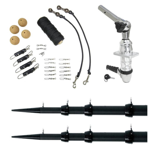 Tigress XD Top Mount System - 18 Carbon Fiber Black/Black Ultimate Rigging Kit [88679-00] - Suncoast Marine & Auto Supply 
