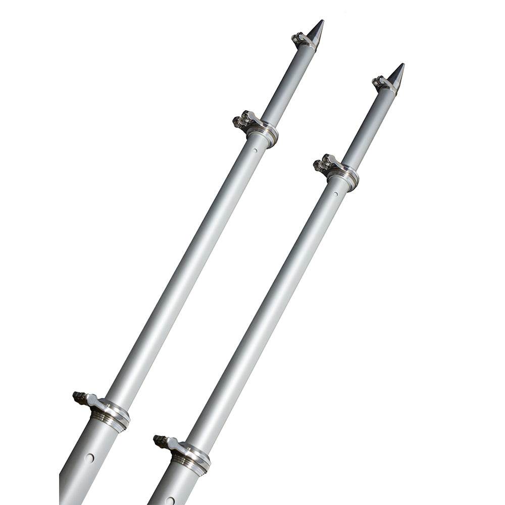 TACO 18 Deluxe Outrigger Poles w/Rollers - Silver/Silver [OT-0318HD-VEL] - Suncoast Marine & Auto Supply 