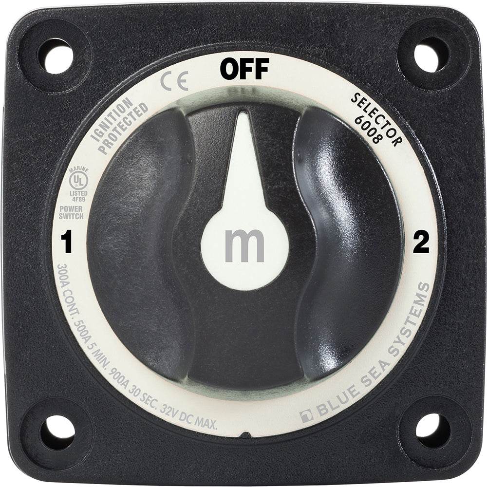 Blue Sea 6008200 m-Series Selector 3 Position Battery Switch - Black [6008200] - Suncoast Marine & Auto Supply 
