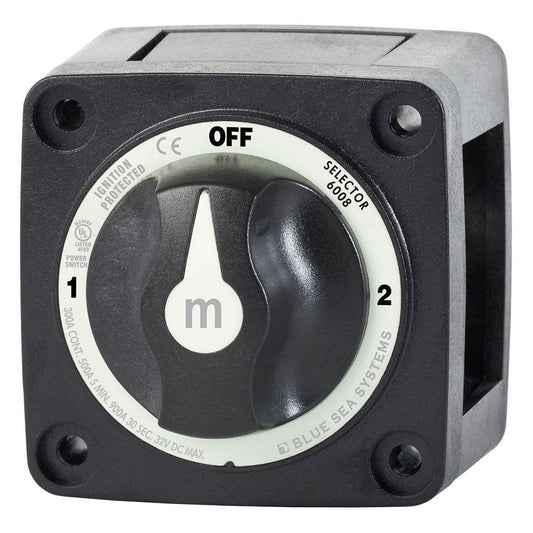 Blue Sea 6008200 m-Series Selector 3 Position Battery Switch - Black [6008200] - Suncoast Marine & Auto Supply 