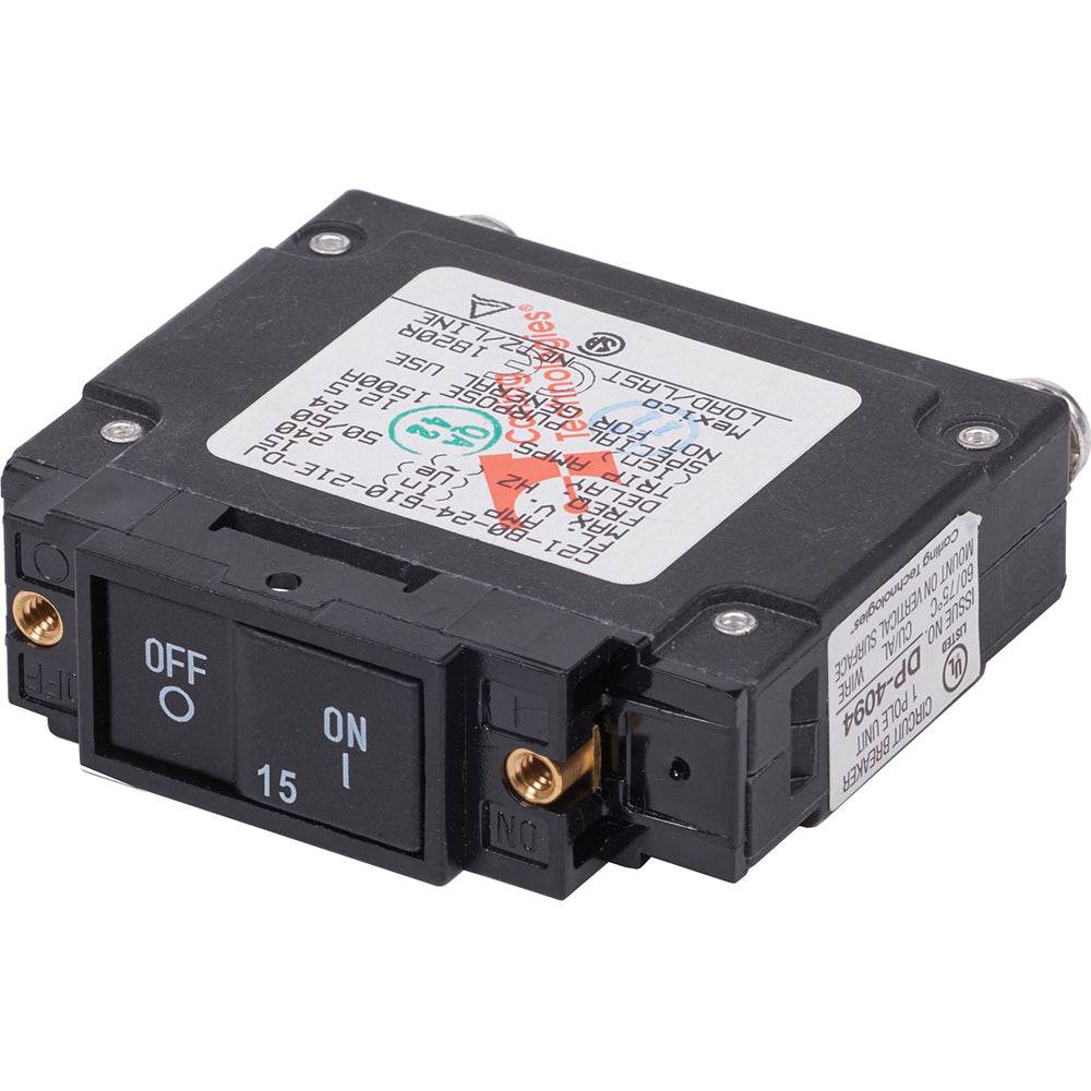 Blue Sea 7456 UL-489 Circuit Breaker - 15A Flat Rocker [7456] - Suncoast Marine & Auto Supply 