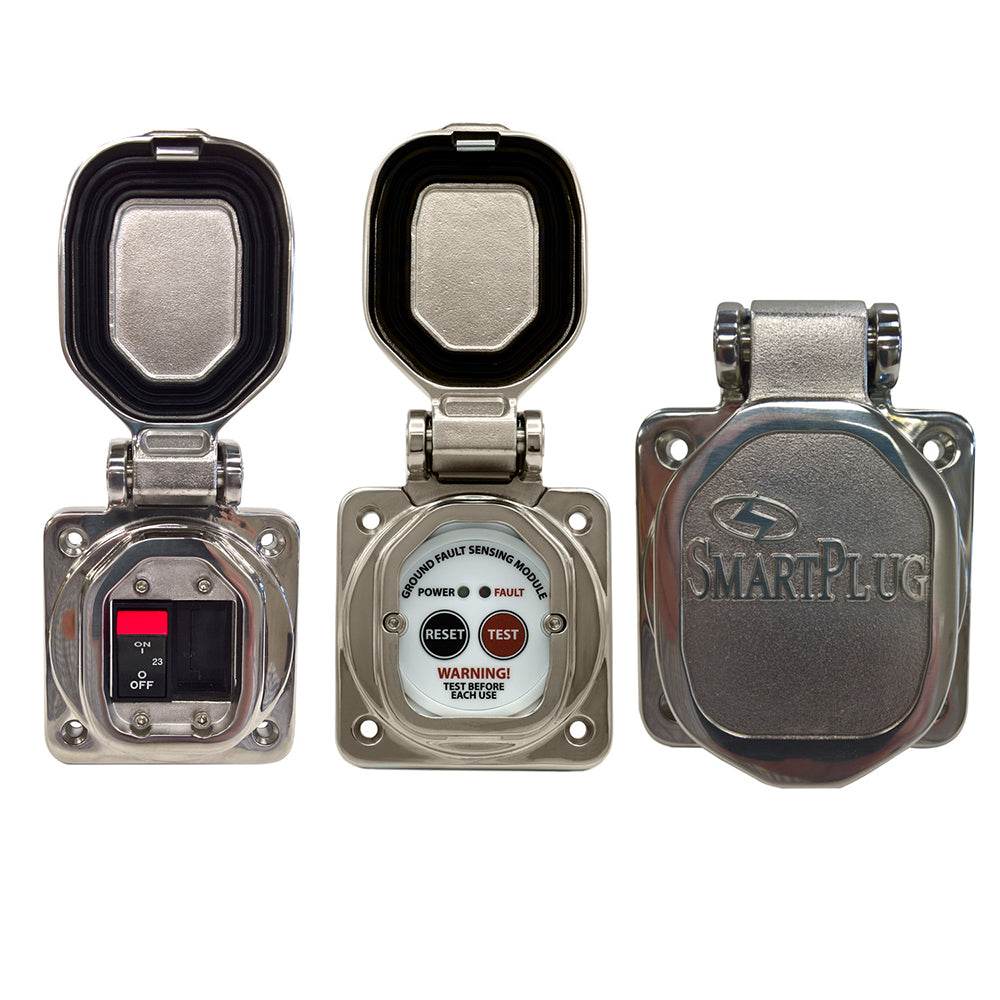 Suncoast Marine and Auto offers SmartPlug Combo Kit w/ELCI Sensor 30 Amp Breaker/Stainless Steel Door [ELCIBRKR30SS]