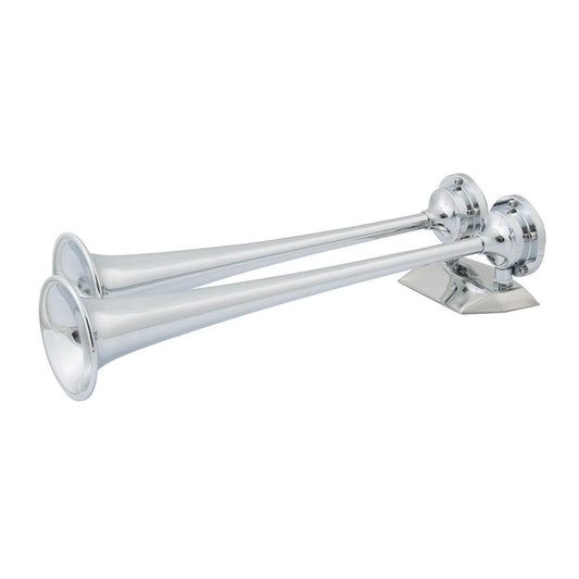 Marinco 24V Chrome Plated Dual Trumpet Air Horn [10624] - Suncoast Marine & Auto Supply 