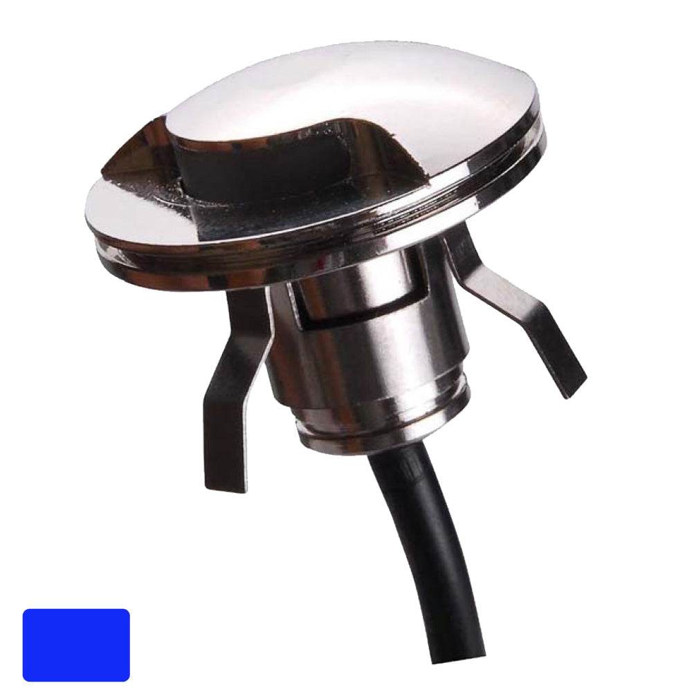Suncoast Marine and Auto offers Lunasea 316 Polished Stainless Steel LED Waterproof Courtesy Light - Blue - 12VDC Only [LLB-571B-01-00]