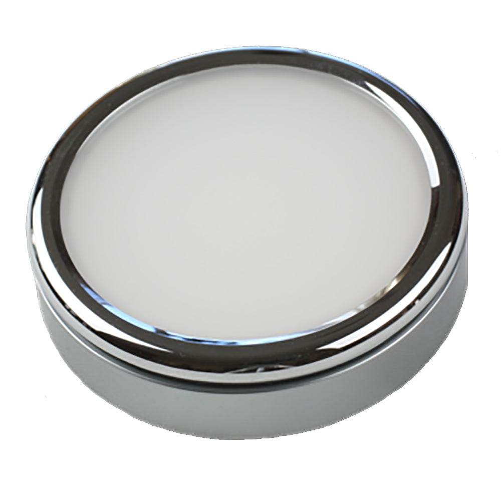 Suncoast Marine and Auto offers Lunasea Polished Puck Surface Mount Light - Warm White - 12/24VDC [LLB-33VW-81-OT]