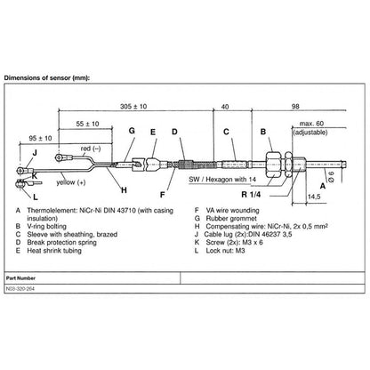 Veratron Pyrometer Sensor - 100-900C/250-1650F [N03-320-264] - Suncoast Marine & Auto Supply 