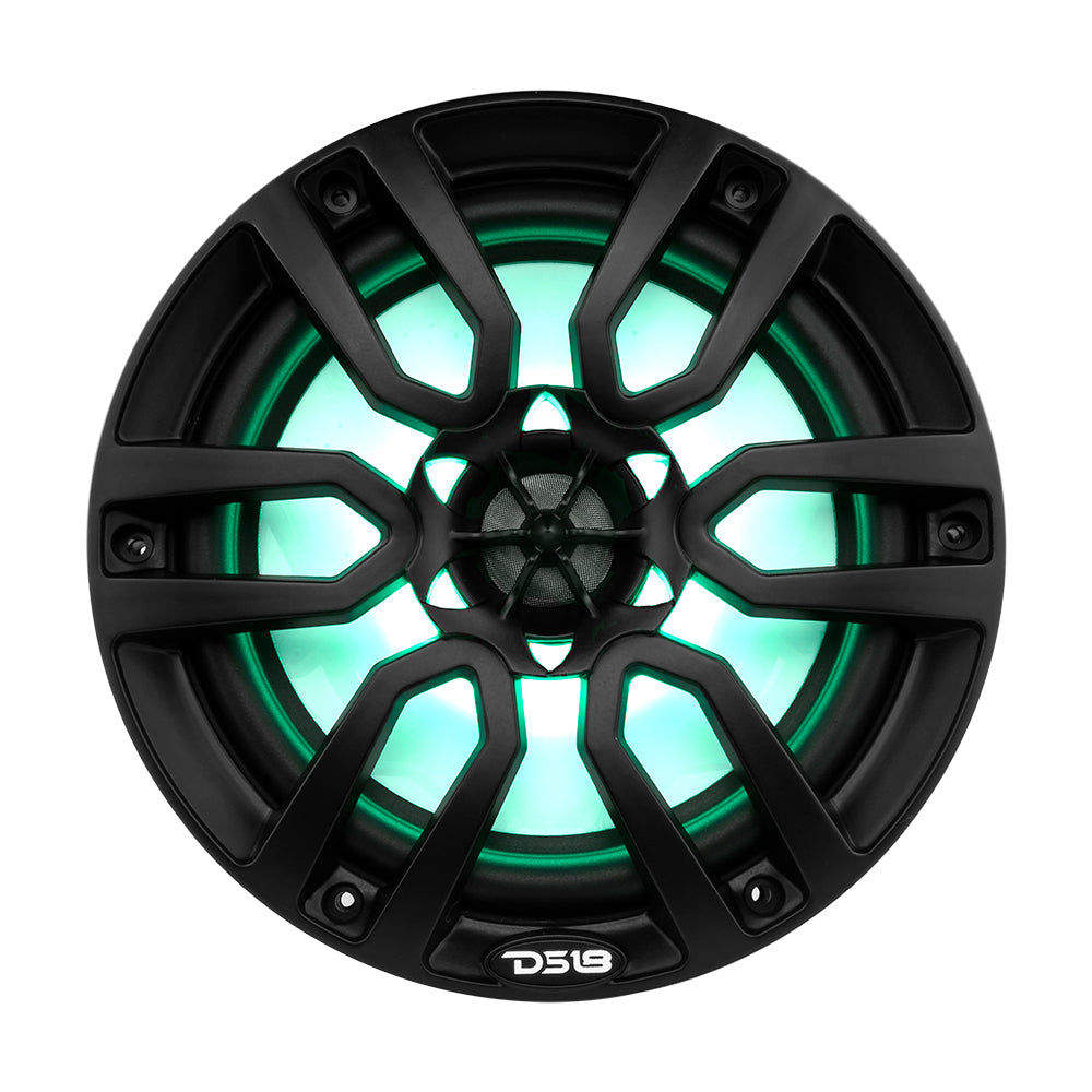 Suncoast Marine Supply offers DS18 HYDRO 8" 2-Way Marine Speakers w/RGB LED Lights 375W - Matte Black