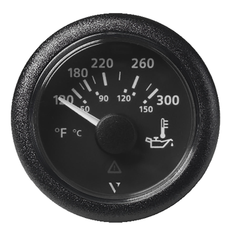 Suncoast Marine and Auto offers Veratron 52MM (2-1/16") ViewLine Oil Temperature Gauge 120-300F - Black Dial Bezel (A2C59514165)