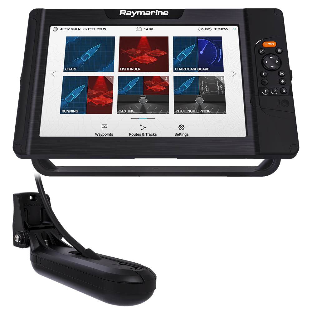 Suncoast Marine Supply offers Raymarine Element 12 HV Combo w/HV-100 Transom Mount Transducer Lighthouse North America Chart (E70536-05-102)
