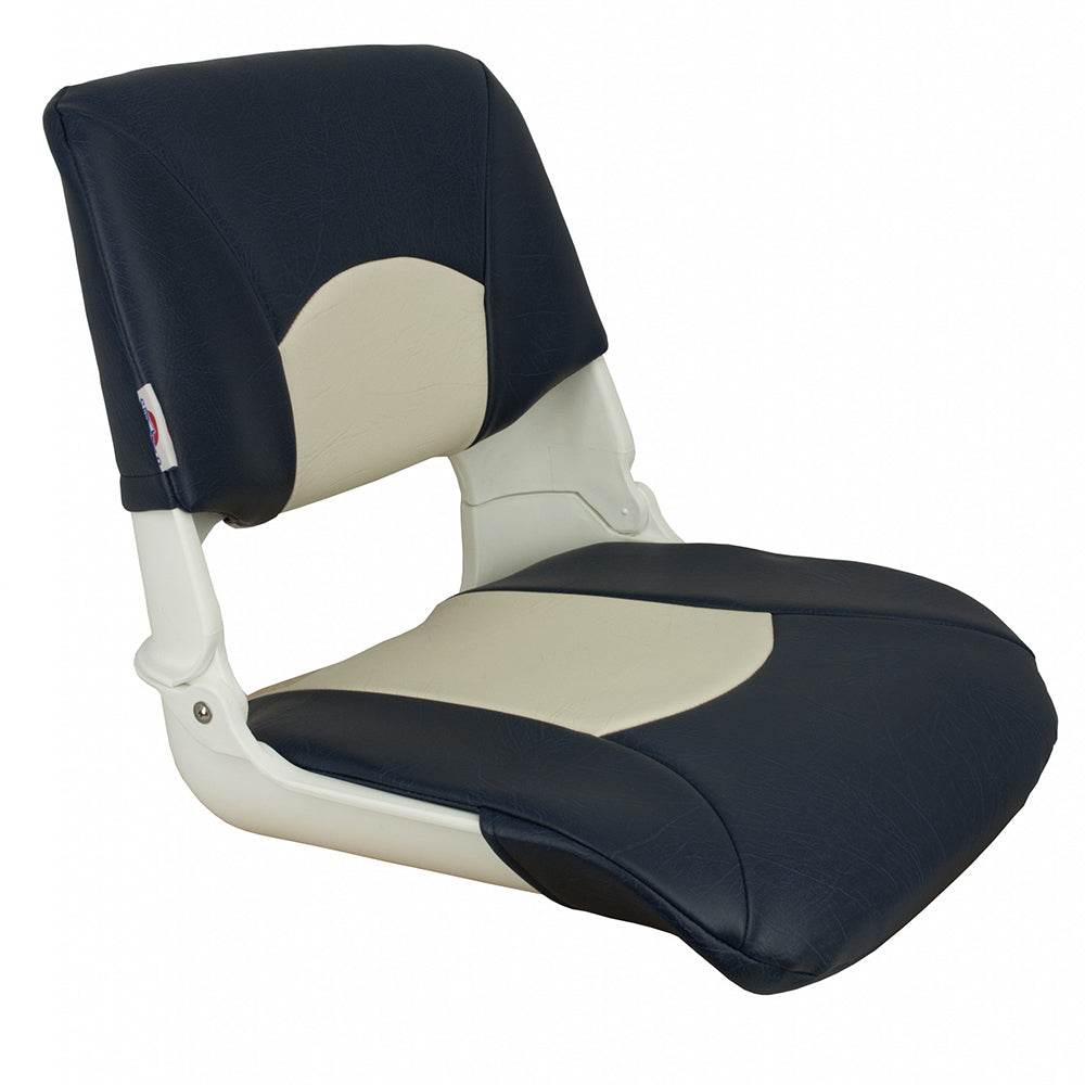 Suncoast Marine Supply offers Springfield Skipper Folding Boat Seat – White/Blue
