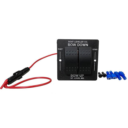 Boat Leveler Waterproof Trim Tab Switch - Black/Black Buttons [12725] - Suncoast Marine & Auto Supply 