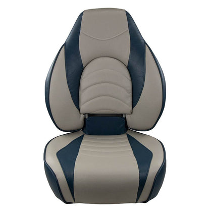 Suncoast Marine and Auto offers Springfield Fish Pro High Back Folding Seat - Blue/Grey [1041631-1]
