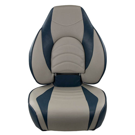 Suncoast Marine and Auto offers Springfield Fish Pro High Back Folding Seat - Blue/Grey [1041631-1]