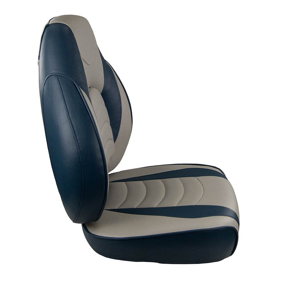 Suncoast Marine and Auto offers Springfield Fish Pro High Back Folding Seat - Blue/Grey [1041631-1]