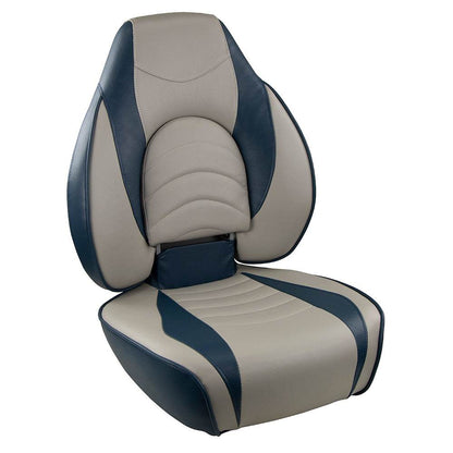Suncoast Marine and Auto offers Springfield Fish Pro High Back Folding Seat - Blue/Grey [1041631-1]