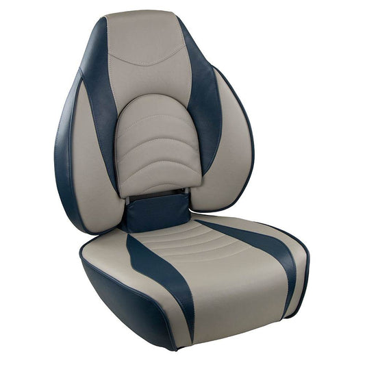 Suncoast Marine and Auto offers Springfield Fish Pro High Back Folding Seat - Blue/Grey [1041631-1]