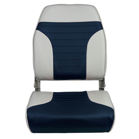 Suncoast Marine and Auto offers Springfield High Back Multi-Color Folding Seat - Blue/Grey [1040661]
