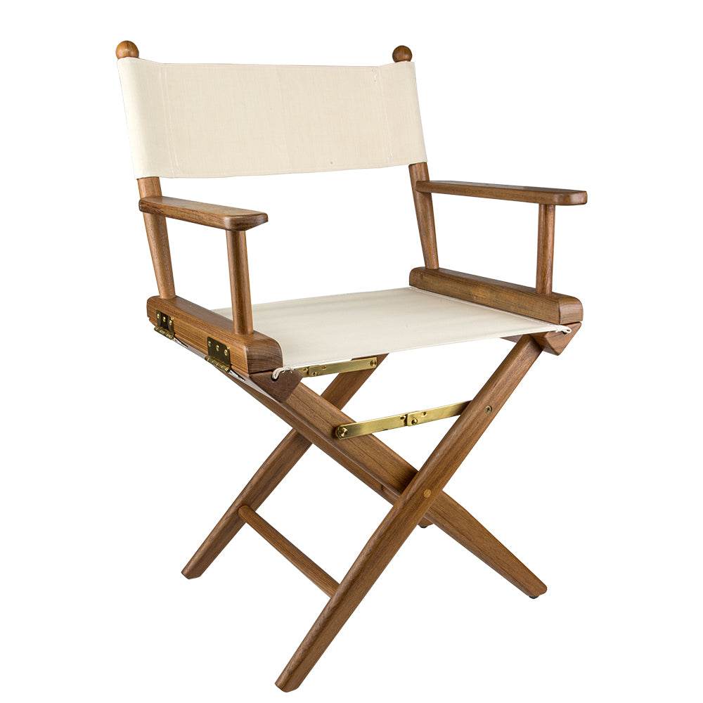 Suncoast Marine and Auto offers Whitecap Directors Chair w/Natural Seat Covers - Teak (60044)