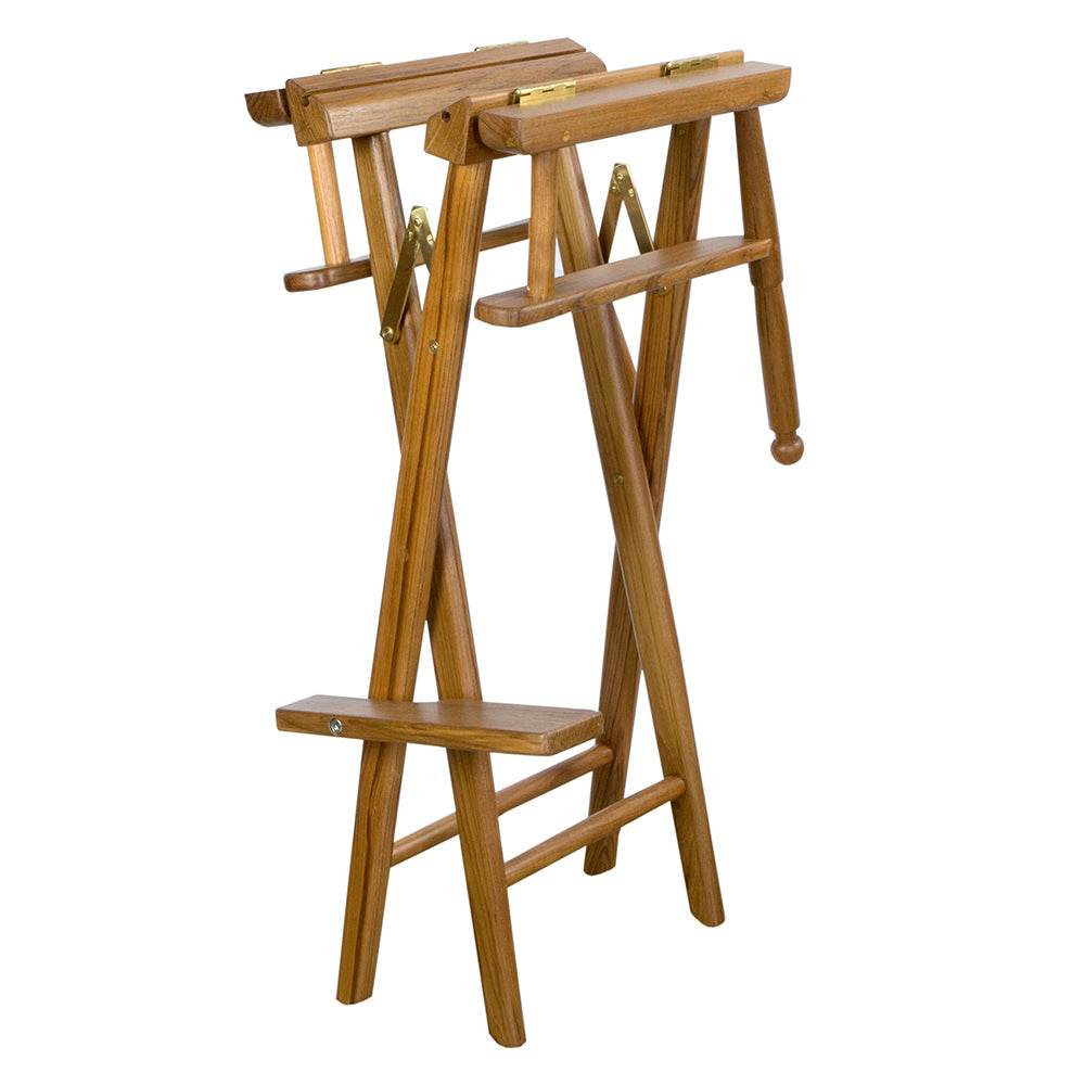 Suncoast Marine and Auto offers Whitecap Captains Chair w/Natural Seat Covers - Teak (60048)