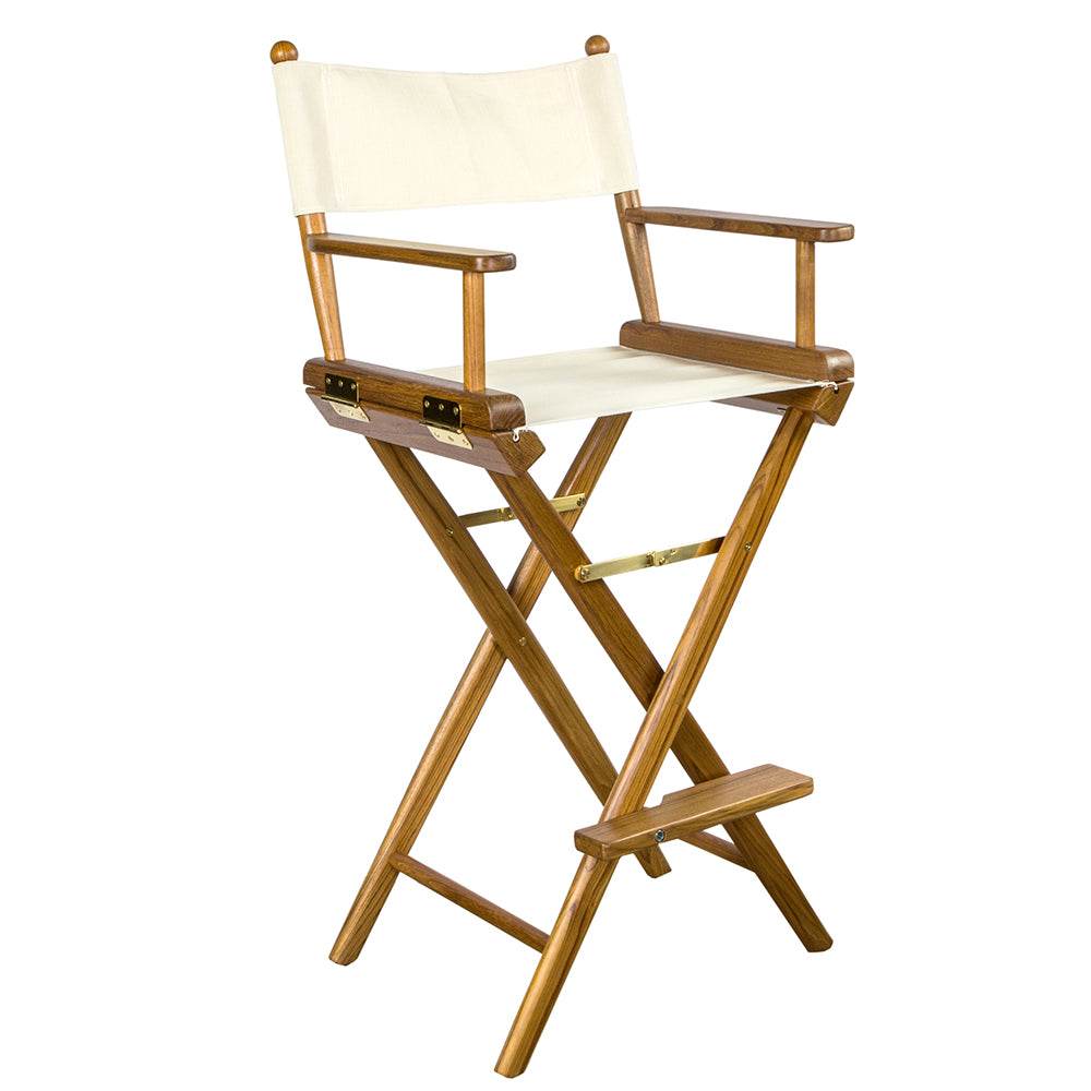 Suncoast Marine and Auto offers Whitecap Captains Chair w/Natural Seat Covers - Teak (60048)