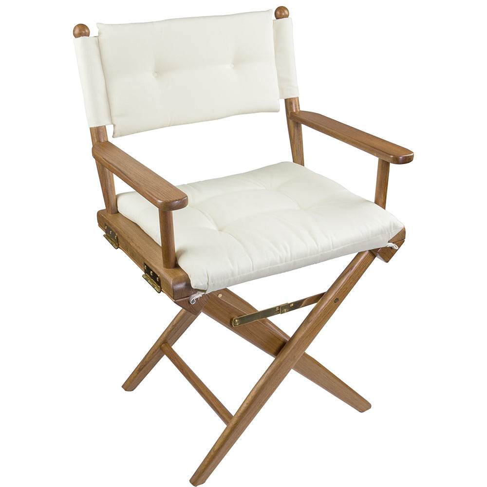 Suncoast Marine and Auto offers Whitecap Directors Chair w/Cream Cushion - Teak (61043)